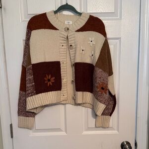 Colorblock Floral Women Sweater